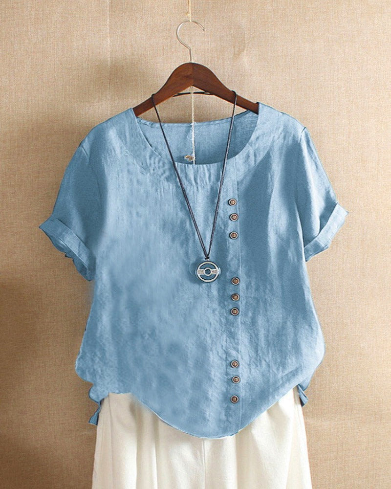 Women's Blouse - Button Detail Summer - Olivia - product view 7