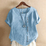 Women's Blouse - Button Detail Summer - Olivia - product view 7