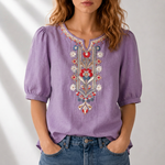 Women's Blouse - Floral Embroidered - Lucia - product view 9
