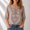 Women's Blouse - Floral Embroidered - Lucia - product view 8