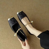 Women's Shoes - Vintage Braided Pearl Strap - Camille - product view 7
