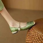 Women's Shoes - Vintage Braided Pearl Strap - Camille - product view 4