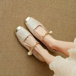 Women's Shoes - Vintage Braided Pearl Strap - Camille - product view 10