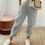 Women's Trousers - Relaxed Striped Summer - Delilah - product view 5