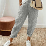 Women's Trousers - Relaxed Striped Summer - Delilah - product view 5