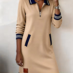 Women's Dress - Chic Long Sleeve Collar - Adeline - product view 13