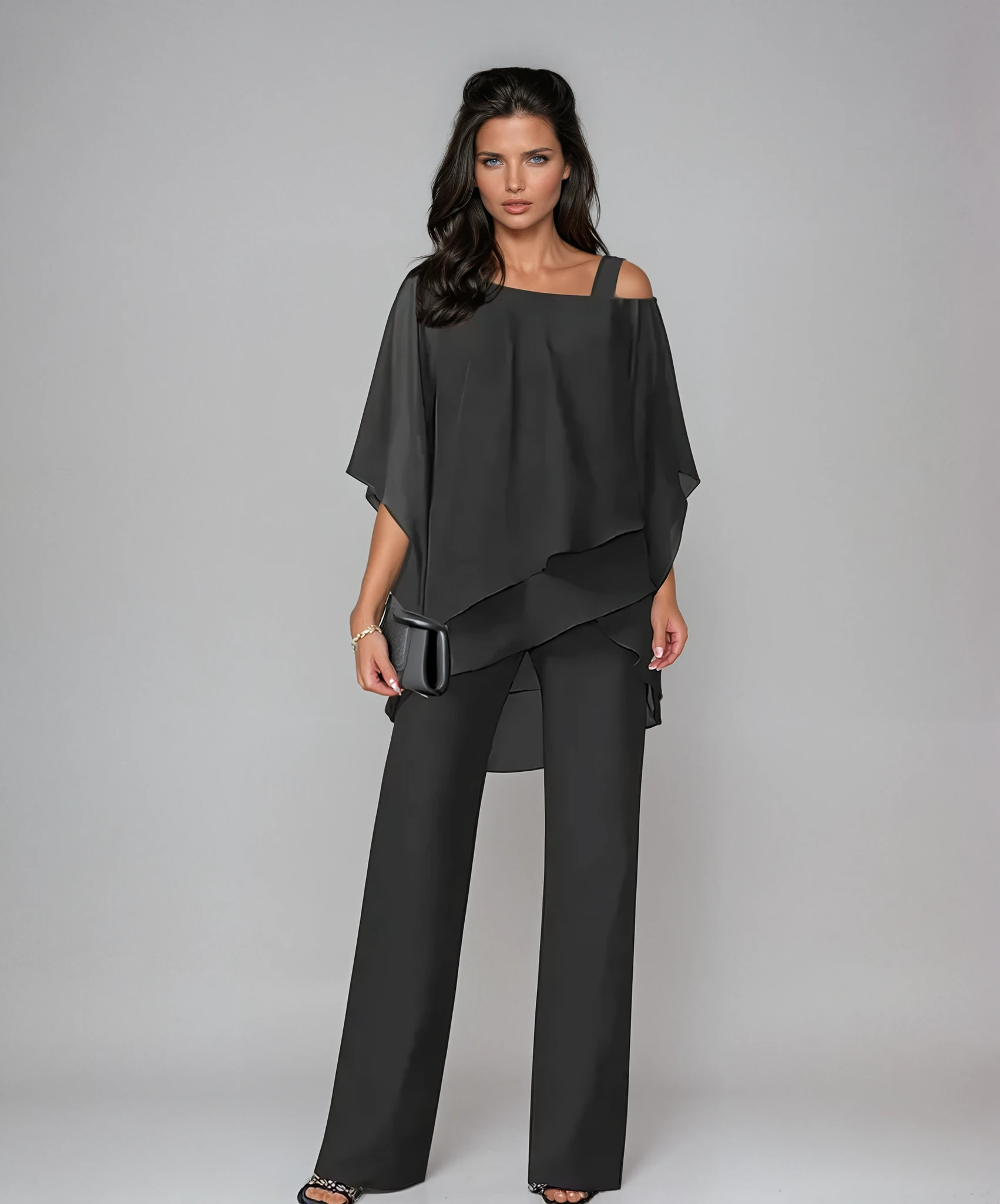 Women's Two-Piece Set - Two-Piece Layered Set - Mariella - product view 2