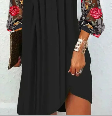 Women's Dress - Floral Sleeve - Camille - product view 3