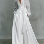 Women's Maxi Dress - Flowing Button-Front - Claire - product view 1