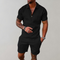 Men's Two-Piece Set - Casual Polo Shirt and Shorts Set - Dylan - product view 1