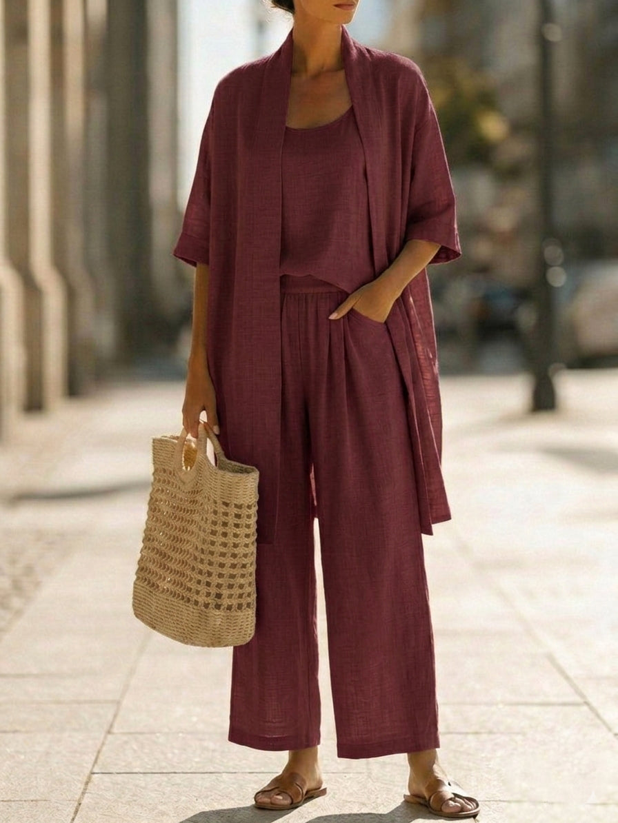 Women's Two-Piece Set - Summer Three-Piece Set - Janelle - product view 2