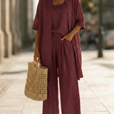 Women's Two-Piece Set - Summer Three-Piece Set - Janelle - product view 2