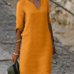 Women's Midi Dress - V-Neck Draped - Harper - product view 5
