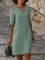 Women's Midi Dress - V-Neck Draped - Harper - product view 4
