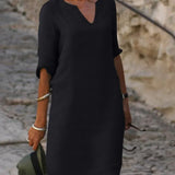 Women's Midi Dress - V-Neck Draped - Harper - product view 2