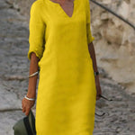 Women's Midi Dress - V-Neck Draped - Harper - product view 8