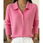 Women's Clothing - Collared Button Pullover - Eliza - product view 2