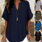 Women's Blouse - Mid Sleeve V-Neck - Daniela - product view 1