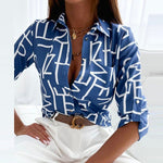 Women's Blouse - Collared Printed - Novalie - product view 1