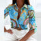 Women's Blouse - Collared Printed - Novalie - product view 7