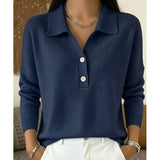 Women's Clothing - Collared Button Pullover - Eliza - product view 5
